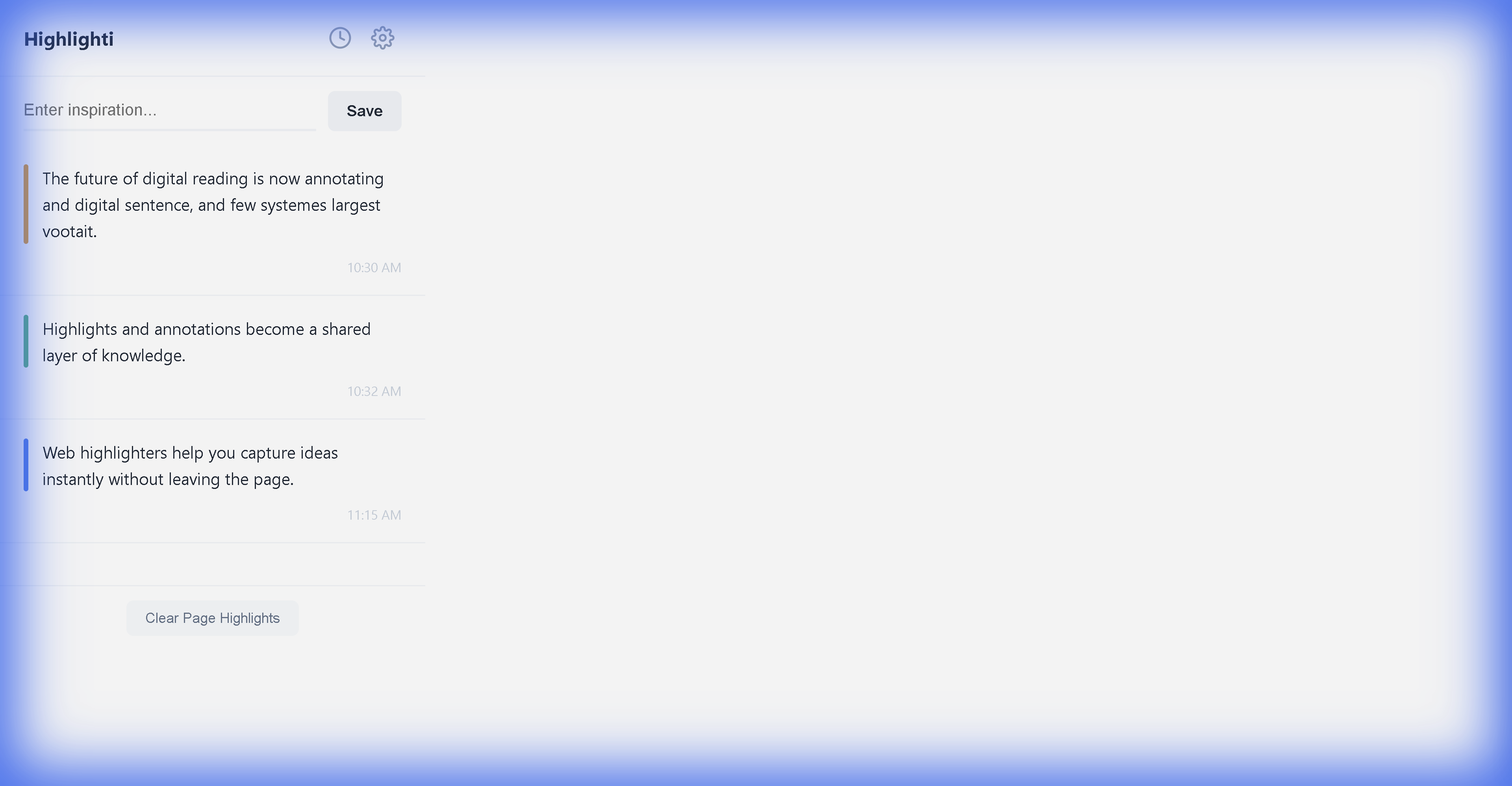 Highlighti Popup Interface